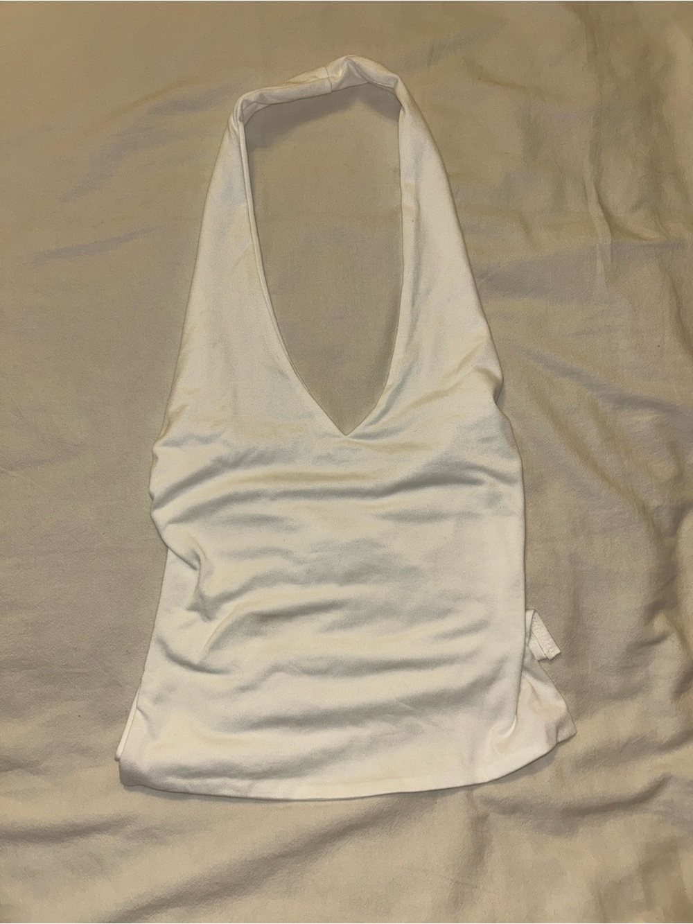 Classic White Halter Tank Top
